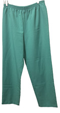 Vintage Bend Over Women s Pants Size 12 Spearmint Green Elastic Waist