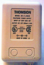 Thomson 5-2464A AC Adapter Power Supply 12 Volt DC 200 mA Atlinks
