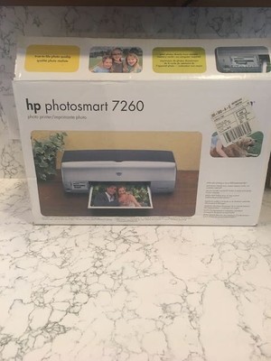 HP Photosmart 7260 Digital Inkjet Photo Printer Open Box No Cartridges Included