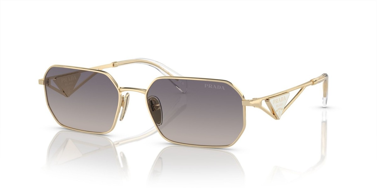 Prada PR A51S Pale Gold/Blue Silver Shaded Mirrored (ZVN-30C