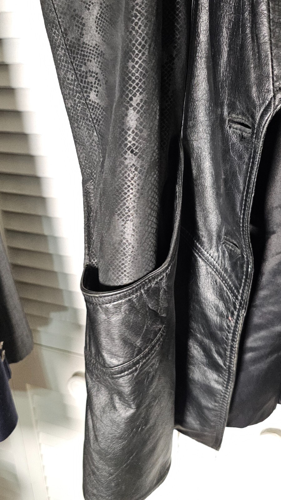 Elk Genuine Leather Jacket Large Lining Button Cl… - image 6