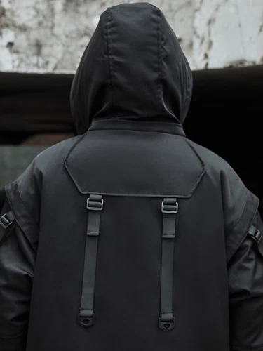 Niepce Japanese Streetwear Winter Parka Jacket with Strap Casual Techwear Coat image 8