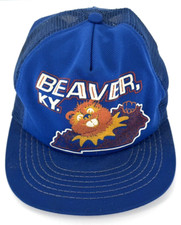 VTG Trucker Hat Cap Snapback Mesh Beaver Kentucky Made In USA