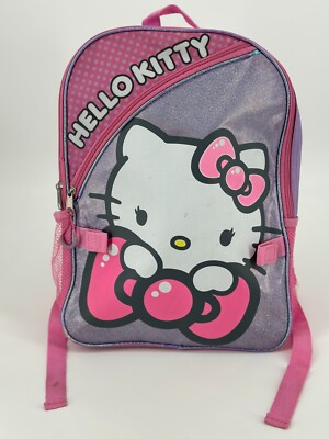 Hello Kitty Backpack Pink Kids Backpack School Bag Sanrio NWT Sanrio Hello Kitty Backpack Bag School Bag Kids Girls Pink  main image 4