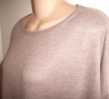 ANN TAYLOR: LOFT Women's Brown Crew Neck Pullover Sweater, Small