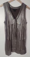 Marc by Marc Jacobs Women's Sz. M Brown Metallic Shift Sleeveless Dress