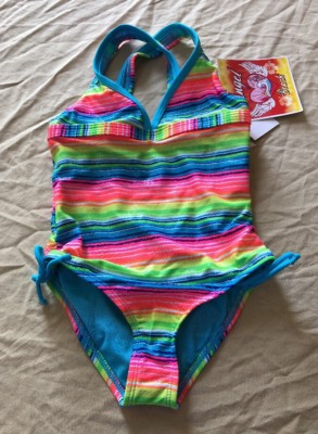 Angel Beach Sunrise Multi Color Swimsuit  Size 4   21