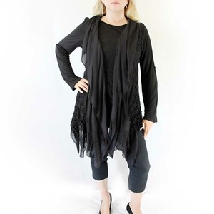 black lace cardigan plus size