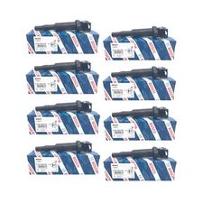 8 OEM BOSCH Ignition Coil Kit Set w/ Spark Plug Connector For BMW 5 6 7 x5 x6