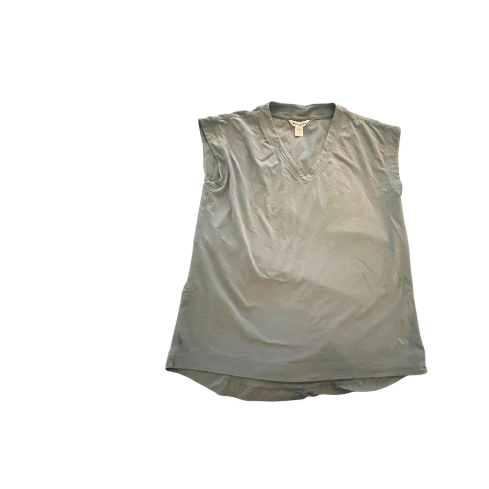 Athleta Women’s Sleeveless V-Neck Tank Top - Sage Green - Size Small Petite - Image 3 of 4