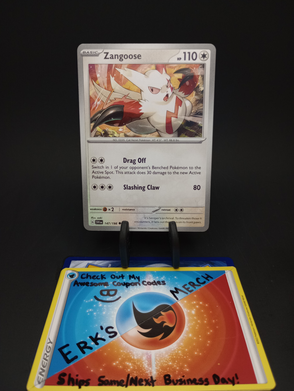 Zangoose 147/198 Scarlet & Violet Regular Uncommon Pokemon Card 