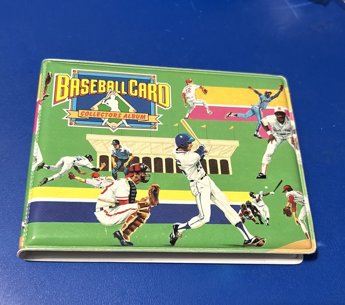 baseball card collection binder Lover Cover Baseball Collector Little League School Supply Baseball Fan Book Cover Baseball Card Organizer Trading Card locking poly rings make adding and removing sheets safe and efficient 400 Card Holder Sports Binder: