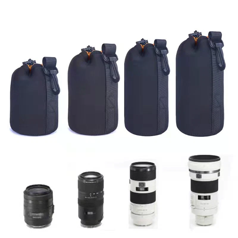 【US】Neoprene Soft DSLR Camera Lens Pouch Bag Storage Cover Case 4 Size S M L XL - Image 2 of 4