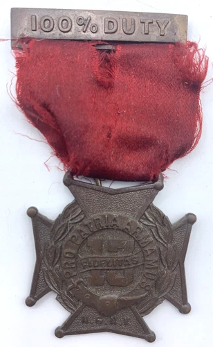 1901 Pro Patria Armamus 100% Duty Veteran Badge Medal Ribbon