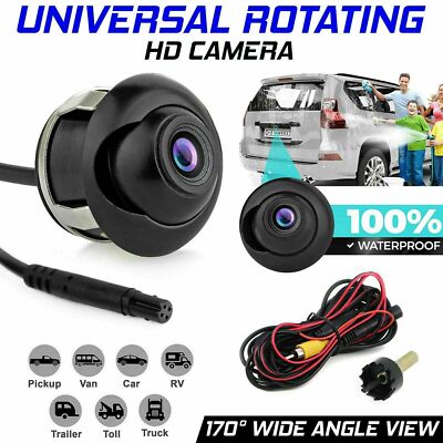 Rotating HD Car Rear View Camera Reversing Parking Cam Night Vision ...