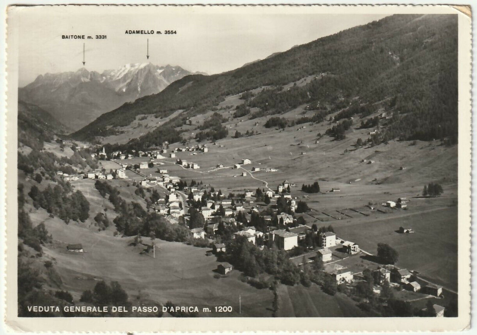 PASSO D'APRICA - SONDRIO - VEDUTA GENERALE - VIAGG. 1958 -37485-