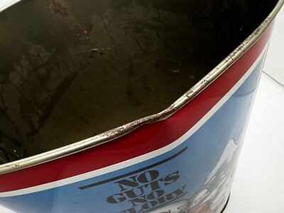 Vintage Garfield Metal Trash Can - 1978 No Guts No Glory - cat on