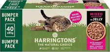 Harringtons Wet Cat Food Mixed in Jelly 40x85 g free fast delivery 5.59 per kilo
