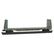 Texas Oklahoma & Eastern Bulkhead 61' Flat Car Weathered MTL#054 44 091 N Scale