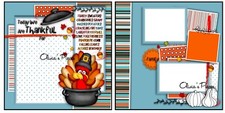 Thankful - PRINTED Scrapbook Layout Pages - OliviasPieces