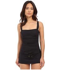 BLEU ROD BEATTIE GILT TRIP SKIRTED FLOATING ONE PIECE SWIMSUIT BLACK SIZE 4 133