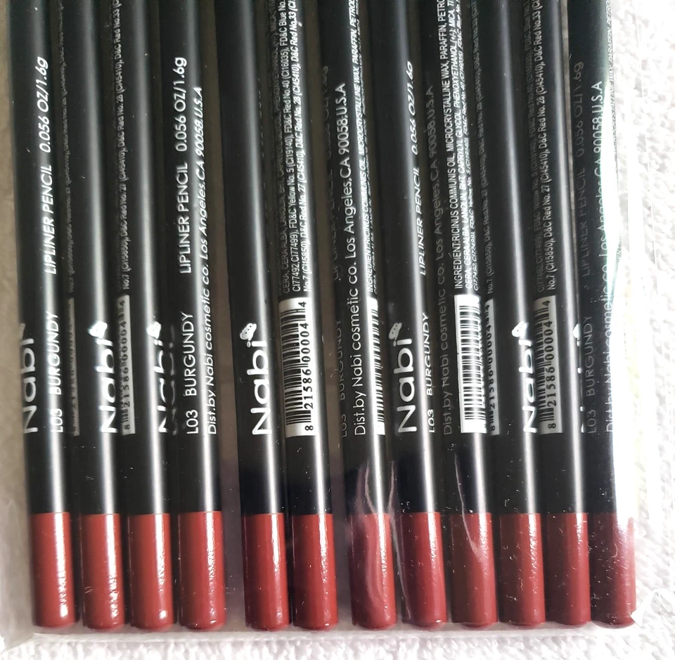 Lipliner Pencil Burgundy Color 12 Lipliner Pencils Lot 7 IN Long - Image 4 of 4