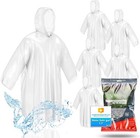 8x Regenjacke transparent Regenponcho einweg Regencape Poncho Regenmantel
