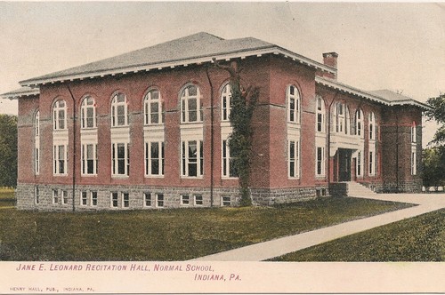 Jane E. Leonard Recitation Hall at Normal School Indiana PA Postcard | eBay