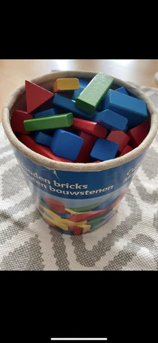 Bausteine, Holz, Kinder, ab 1, Bauglötze, 100 Stück, bunt