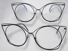 Women Oversize Exaggerated Modern Retro Clear Lens EYE GLASSES Large Black Frame