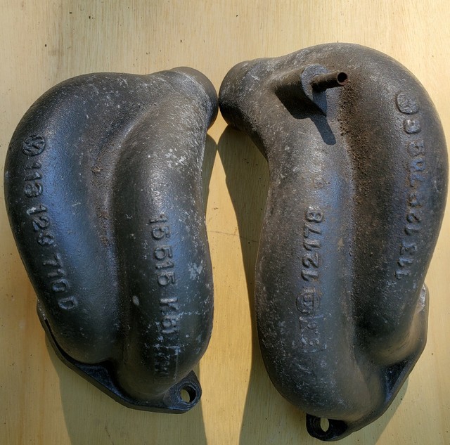 VW 1600 Dual Port Intake Manifold End Castings Bug Volkswagen Beetle