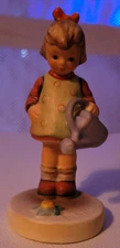 Vintage Hummel Goebel Figurine Ceramic Little Girl with Watering Can Flower #74