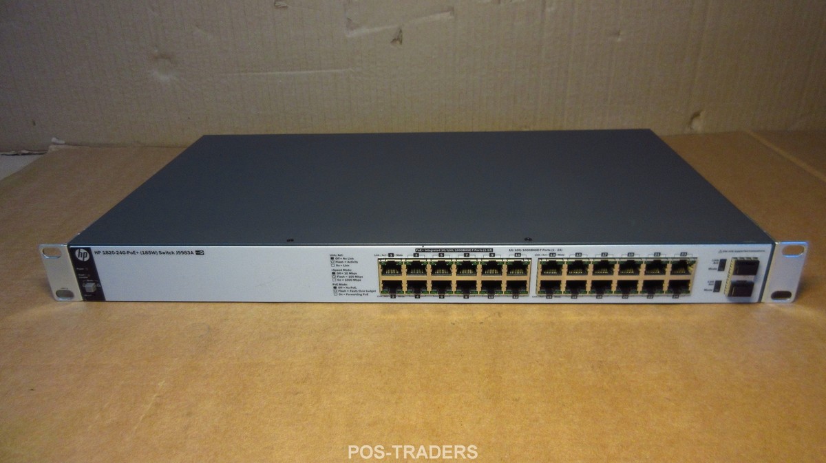 HP J9983A OfficeConnect 1820 24G PoE+ 185W 24-Port GigabitLAN 4x