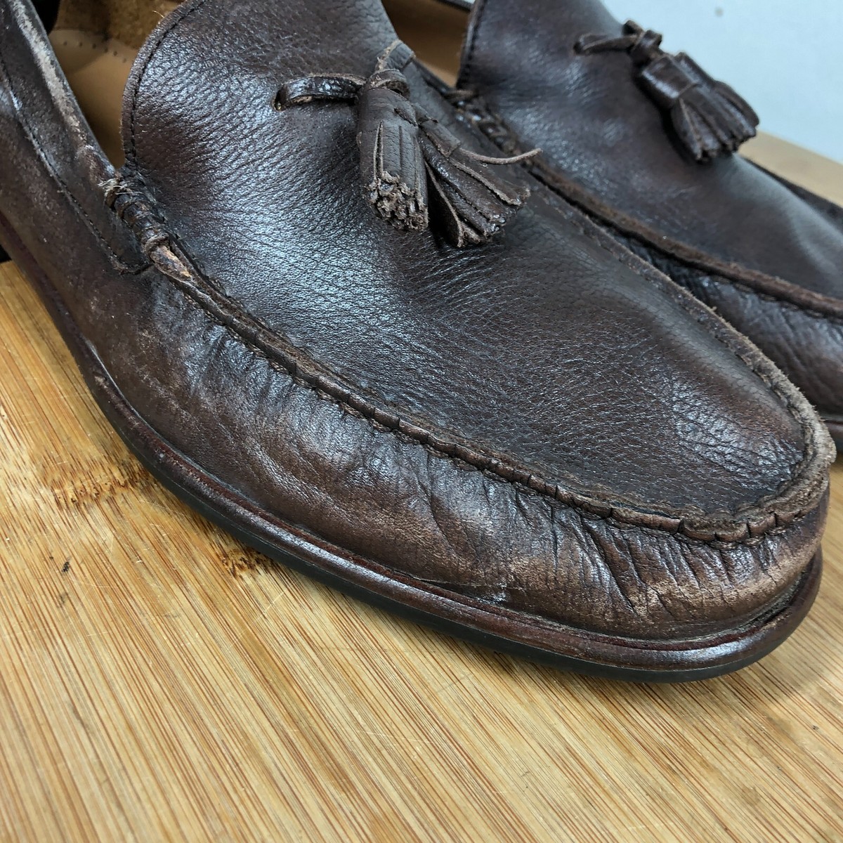 Cole Haan Shoes Mens 10 M Tasseled Loafers Brown Leather  display picture 2