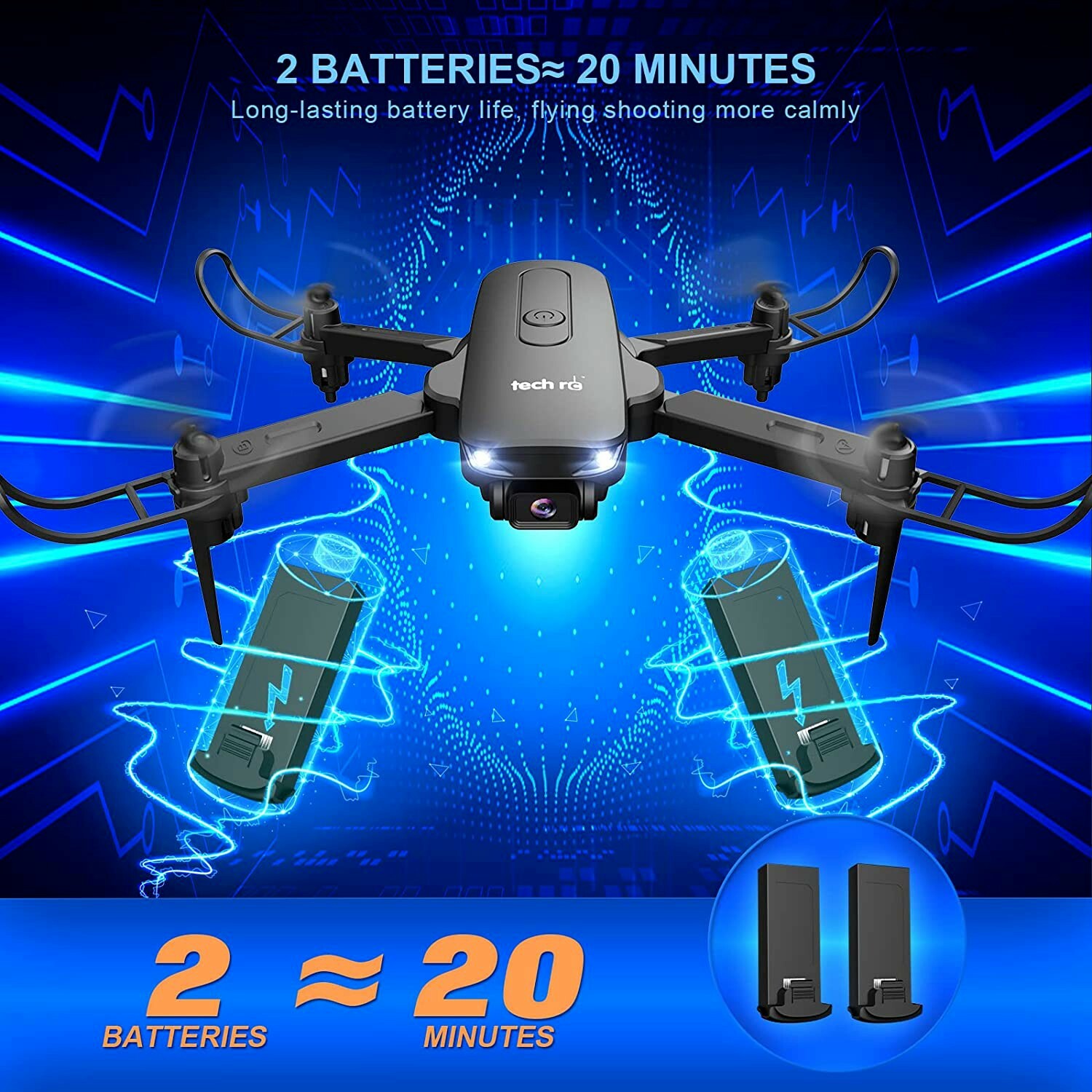 Drone avec caméra 1080P HD tech rc TR019W pour filmer vos sorties nature en famille