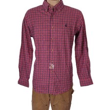 Polo Ralph Lauren Men's Cotton Plaid Button Down Shirt Sz L Classic Fit NWT
