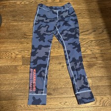 Reebok Womens Small Leggings Blue Multi "Challenge Brings Change"