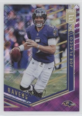 2018 Donruss Elite Purple 80/99 Joe Flacco #74 3l1
