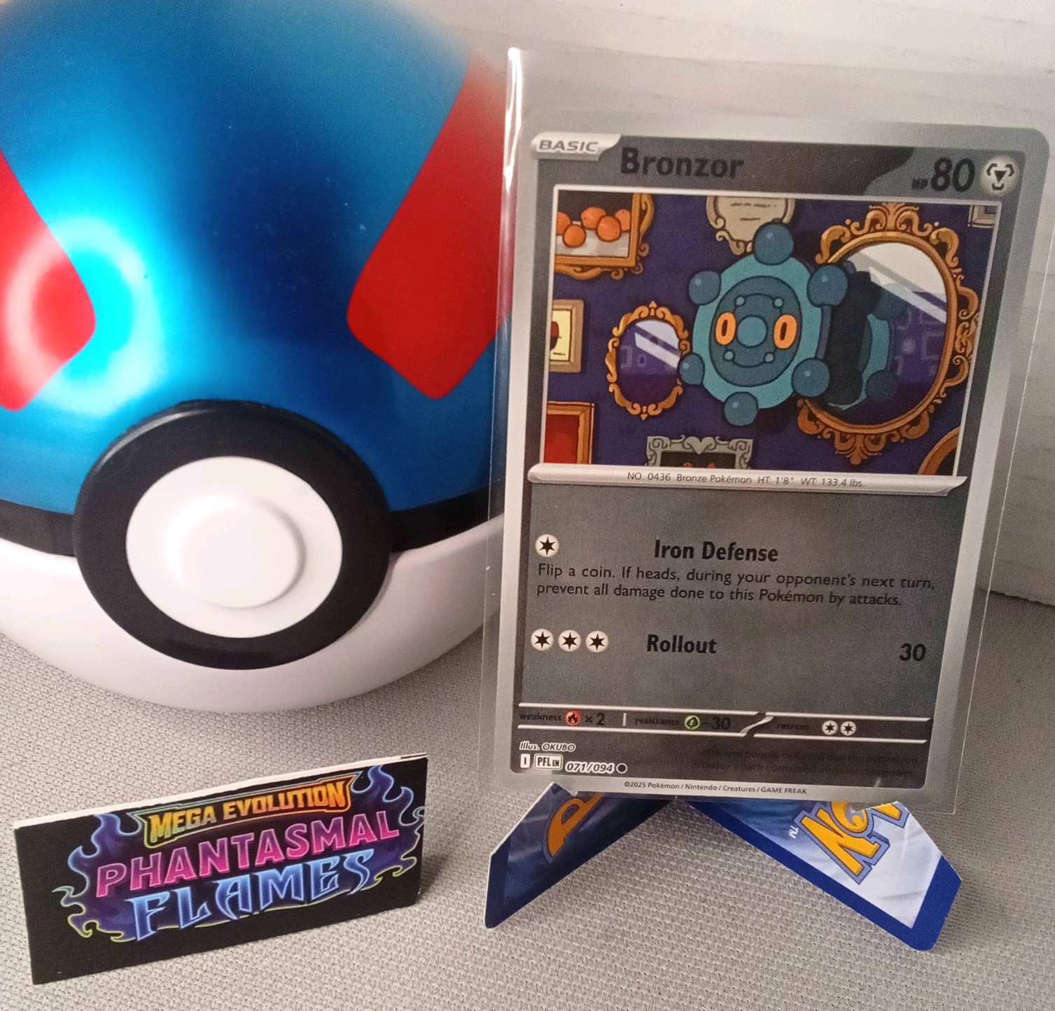 Bronzor Reverse Holo ME02: Phantasmal Flames - 071/094 M/NM Pokemon