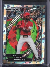 2026 Leaf Baseball Nation #167 Tre Phelps Cracked Ice #/65
