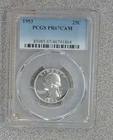 1953 Proof 90% Silver Washington Quarter PCGS PR67CAM (864)