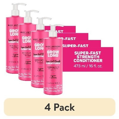 (4 pack) Marc Anthony GROW LONG Super Fast Strength Conditioner with Caffeine