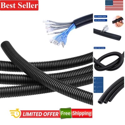 Split Wire Loom Tubing 1/4 inch x 32 ft Flexible Wire Covers Cord Protectors ...