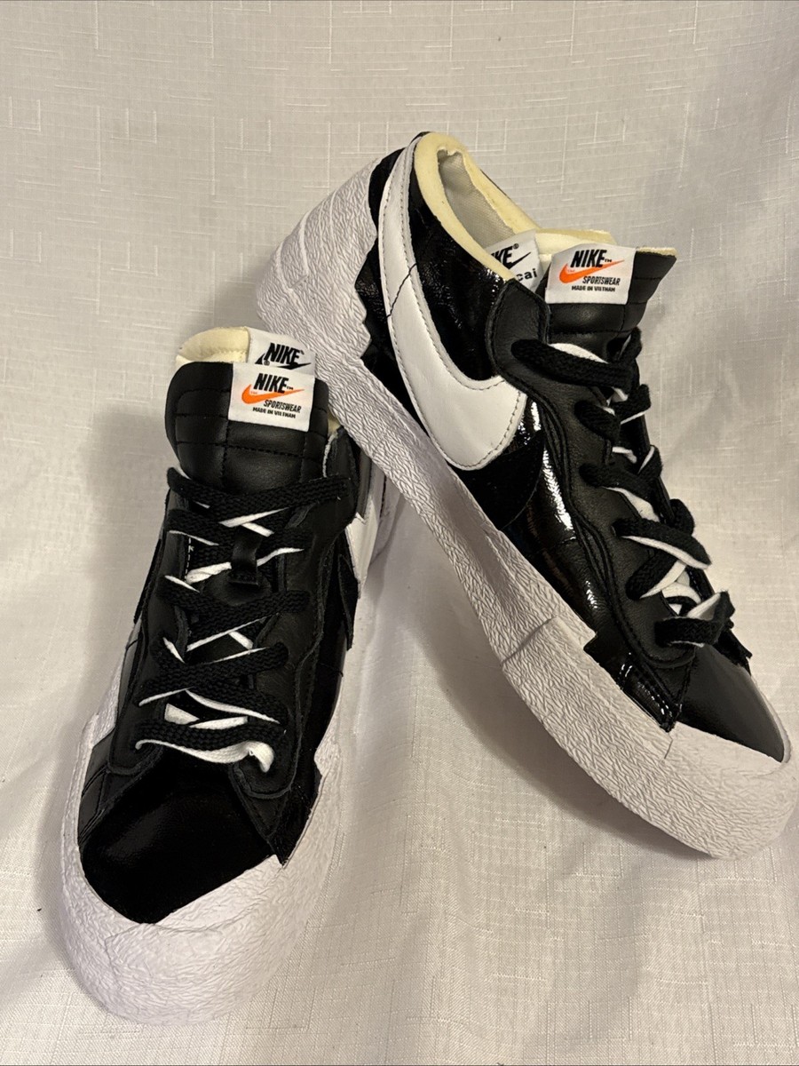 Nike x Sacai Blazer Low Black Patent Leather - DM6443-001  display picture 1