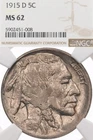 1915-D 5C NGC MS62 Buffalo Nickel Uncirculated