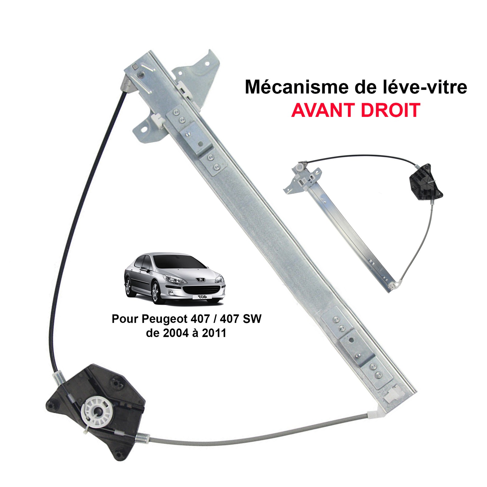 Mécanisme lève-vitre électrique AVD Peugeot 407 pour retrouver le confort des voyages