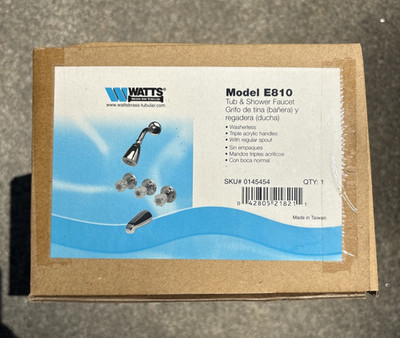 Watts Tub And Shower Faucet E810 3 Handle