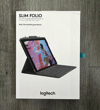 Logitech Slim Folio Bluetooth Keyboard Folio Case iPad 7th/8th Gen 10.2 Black