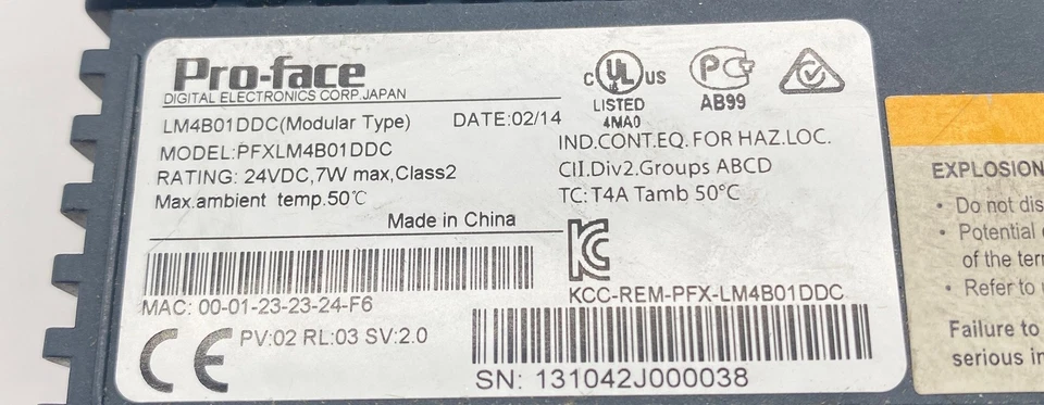 Pro-face PFXLM4801DDC Ethernet Rear Module  - Image 2 of 4