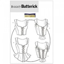 Butterick 4669 Sewing Pattern for Misses Making History Corset,Size: 14-16-18-20